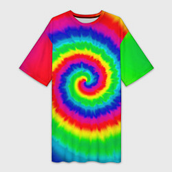 Женская длинная футболка Tie dye