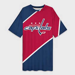 Женская длинная футболка Washington capitals