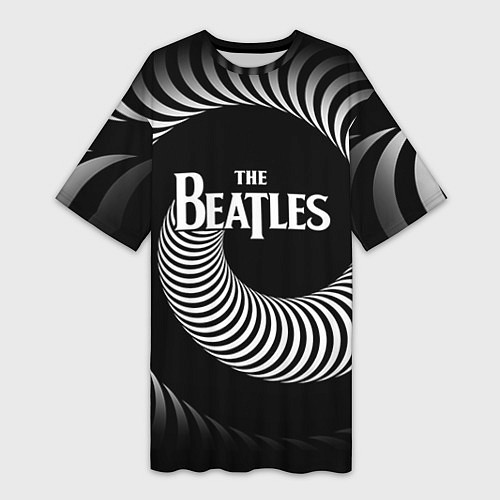 Женская длинная футболка The Beatles: Stereo Type / 3D-принт – фото 1