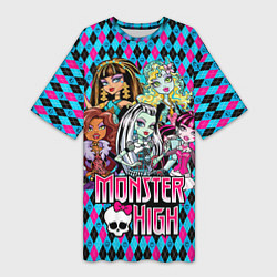 Женская длинная футболка Monster High