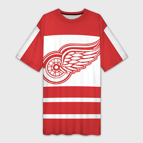 Женская длинная футболка Detroit Red Wings / 3D-принт – фото 1