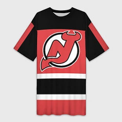 Женская длинная футболка New Jersey Devils