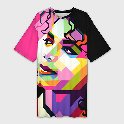 Женская длинная футболка Michael Jackson Art / 3D-принт – фото 1