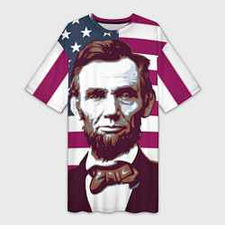 Женская длинная футболка Авраам Линкольн