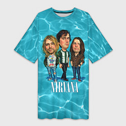 Женская длинная футболка Nirvana: Water