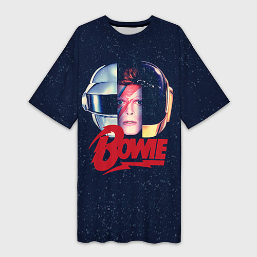 Женская длинная футболка Bowie Space / 3D-принт – фото 1
