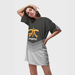Футболка женская длинная Fnatic Uniform, цвет: 3D-принт — фото 2