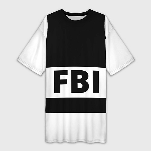 Женская длинная футболка Бронежилет FBI / 3D-принт – фото 1