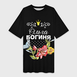 Женская длинная футболка Богиня Ольга