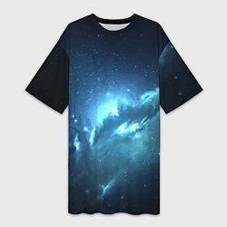 Женская длинная футболка Atlantis Nebula