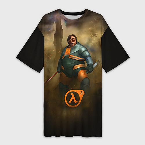 Женская длинная футболка HL3: Gabe Newell / 3D-принт – фото 1