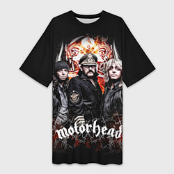 Футболка женская длинная Motorhead Band, цвет: 3D-принт