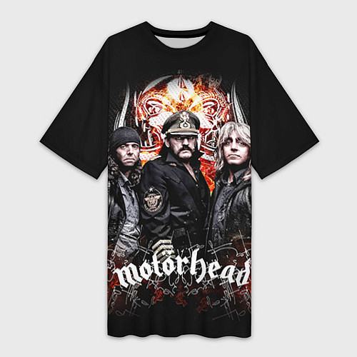 Женская длинная футболка Motorhead Band / 3D-принт – фото 1