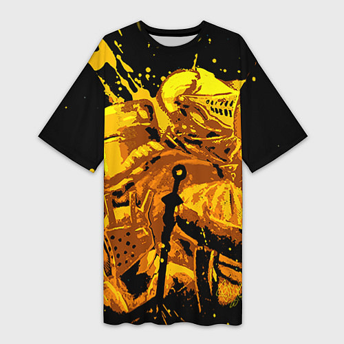 Женская длинная футболка Dark Souls: Gold Knight / 3D-принт – фото 1