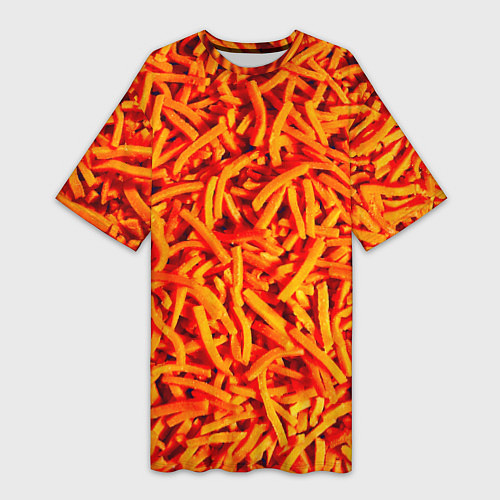 Женская длинная футболка Морковь / 3D-принт – фото 1