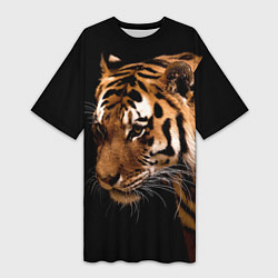 Женская длинная футболка Тигрица