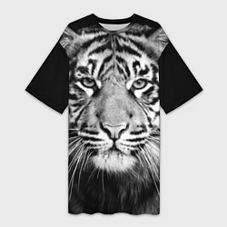 Женская длинная футболка Красавец тигр