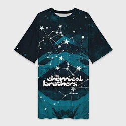 Женская длинная футболка Chemical Brothers: Space
