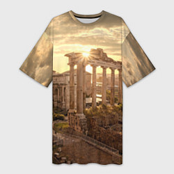 Женская длинная футболка Римское солнце