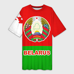 Футболка женская длинная Belarus Patriot, цвет: 3D-принт