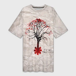 Женская длинная футболка RHCP: Red Tree