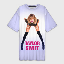 Футболка женская длинная Taylor Swift, цвет: 3D-принт