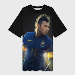 Женская длинная футболка Neymar: Brasil Team