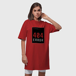 Футболка женская-платье 404 Error, цвет: красный — фото 2