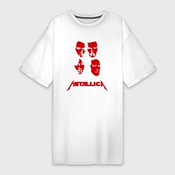 Женская футболка-платье Metallica kvartet