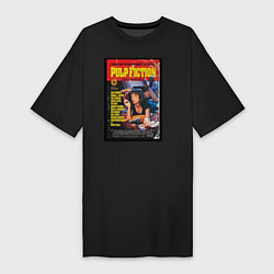Футболка женская-платье Pulp Fiction Cover, цвет: черный