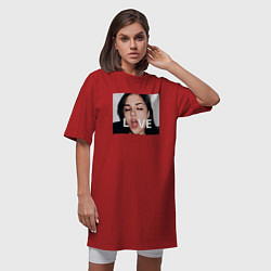 Футболка женская-платье Sasha Grey LOVE, цвет: красный — фото 2