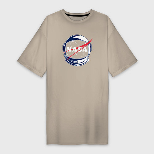 Женская футболка-платье NASA / Миндальный – фото 1