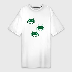 Женская футболка-платье Space invaders 8 bit
