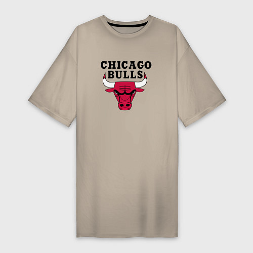 Женская футболка-платье Chicago Bulls / Миндальный – фото 1