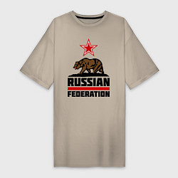 Женская футболка-платье Russian Federation