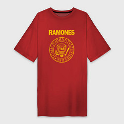 Футболка женская-платье Ramones, цвет: красный