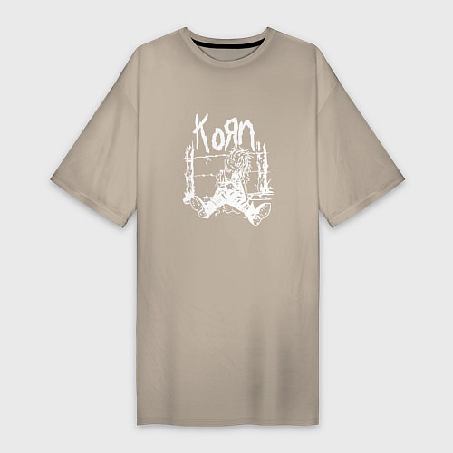 Женская футболка-платье Korn / Миндальный – фото 1