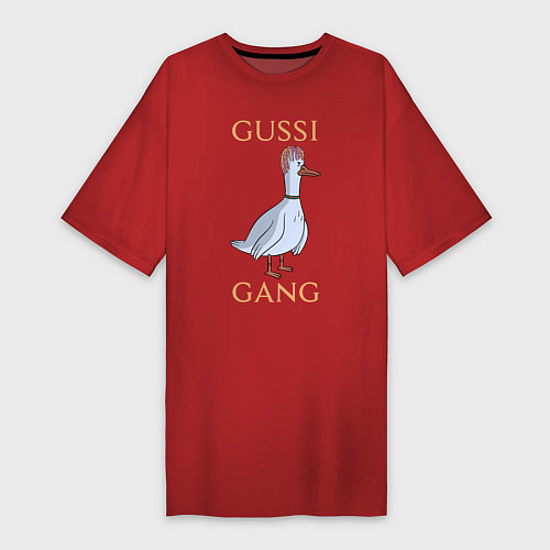 Женская футболка-платье GUSSI GANG / Красный – фото 1