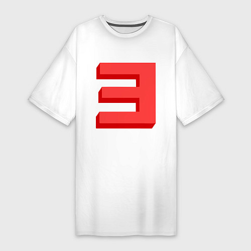 Женская футболка-платье Eminem: Big E / Белый – фото 1