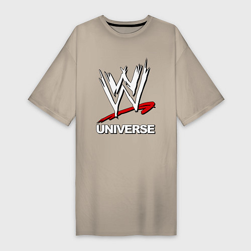 Женская футболка-платье WWE universe / Миндальный – фото 1