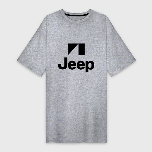 Женская футболка-платье Jeep logo / Меланж – фото 1