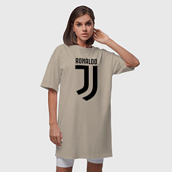 Футболка женская-платье Ronaldo CR7, цвет: миндальный — фото 2