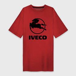 Футболка женская-платье Iveco, цвет: красный