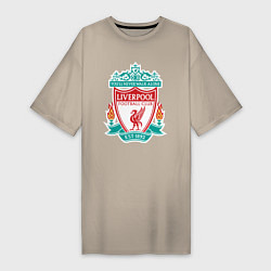 Футболка женская-платье Liverpool FC, цвет: миндальный