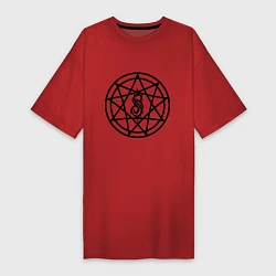 Женская футболка-платье Slipknot Pentagram