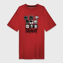 Женская футболка-платье Slipknot Masks