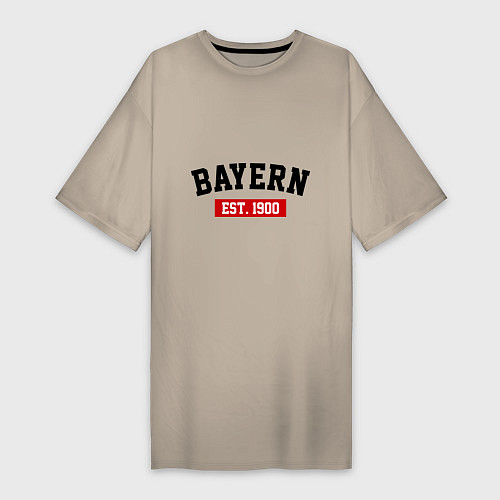 Женская футболка-платье FC Bayern Est. 1900 / Миндальный – фото 1