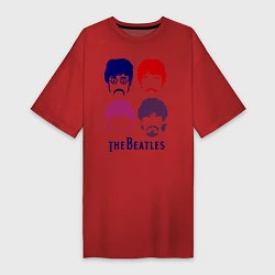 Женская футболка-платье The Beatles faces