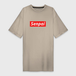 Футболка женская-платье Senpai Supreme, цвет: миндальный