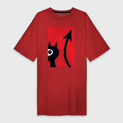 Футболка женская-платье Дьявольская Люси, цвет: красный